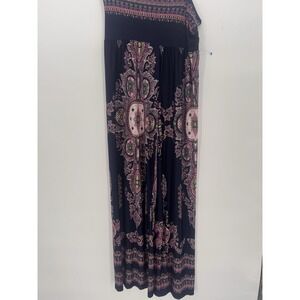 Reborn Stretchy Wide Leg Pants Palazzo Print Eye Boho Waist Elastic Blue XL